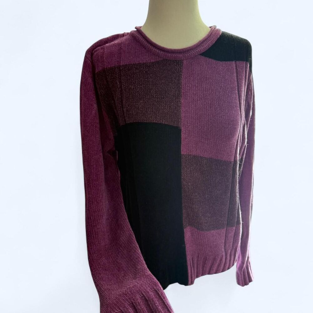 Karen-scott Women's Purple and Burgundy Sweater M